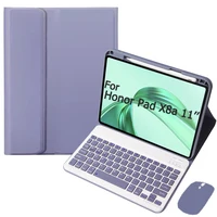 Funda con teclado y ratón para Honor Pad X8a, Funda con ranura para lápiz de 11 pulgadas, Funda para teclado y tabletas