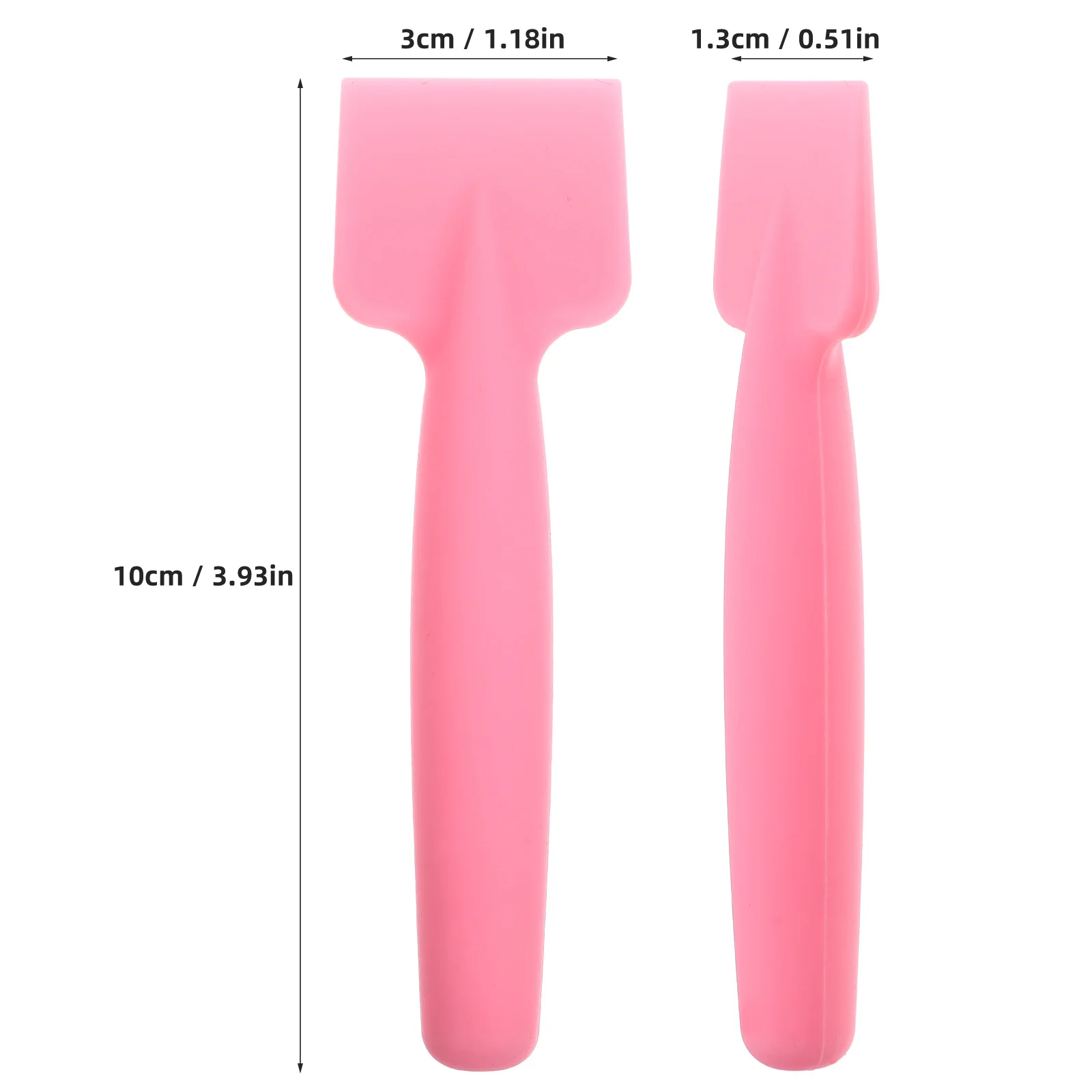 Espátula de maquillaje de silicona, superficie lisa para mezclar bases, crema facial, herramienta de lápiz labial, Ideal para salón de uñas y belleza, 3 uds.