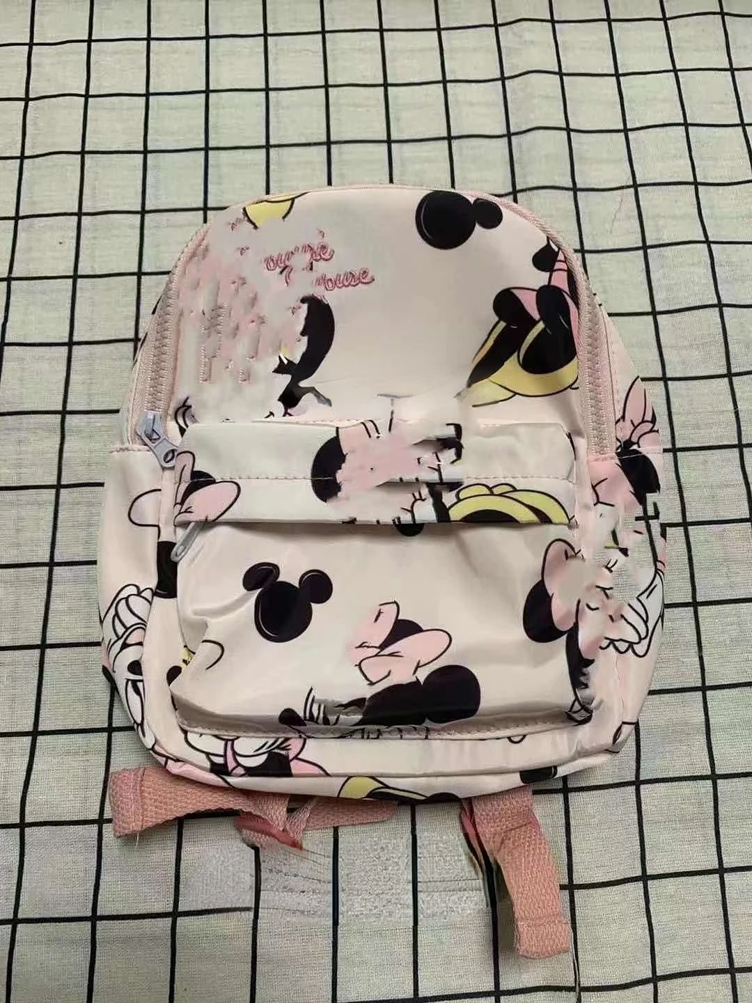 MINISO Disney Children\'s Small School Bag Minnie Mouse Print Pink Cute Backpack  School Bags