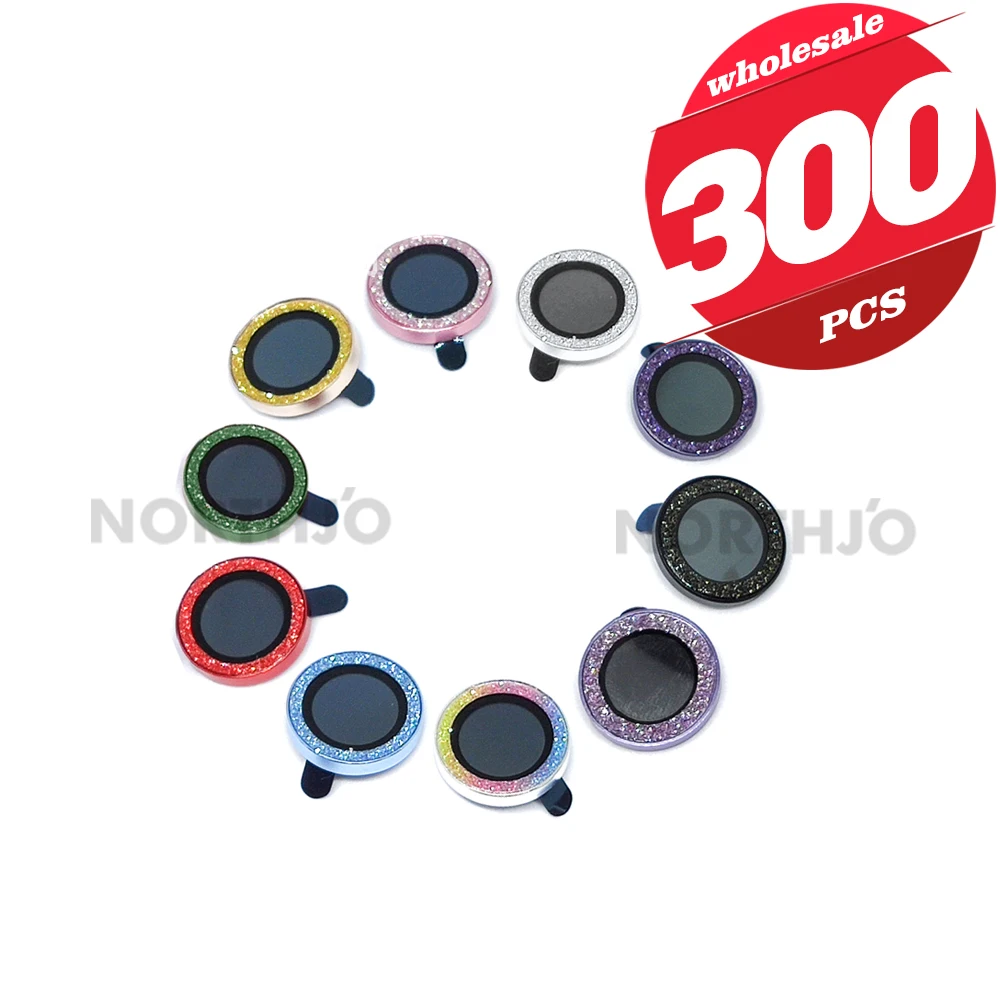 

300Pcs Lens Metal Ring Protector Glass for iPhone 11 12 13 14 15 Pro Max Camera Lens Protection for iPhone Camera