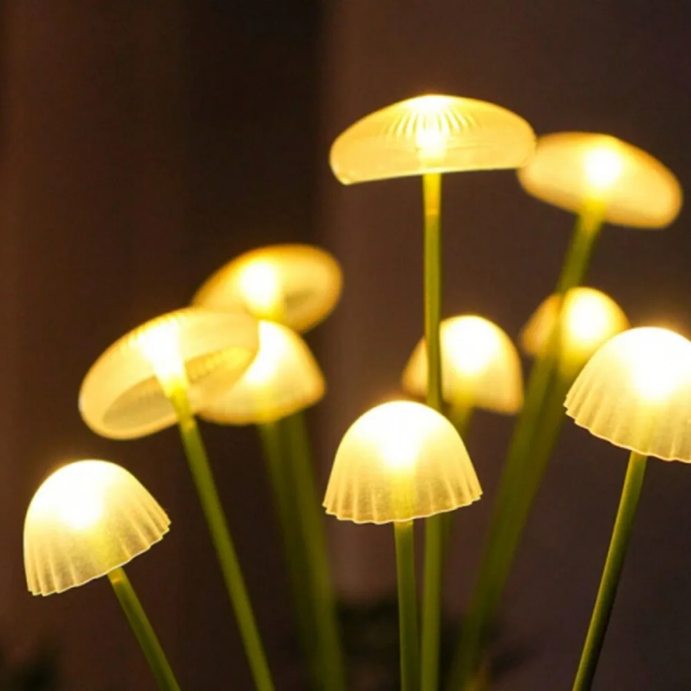Solar Powered Waterproof Mushroom Stake Lights, LED Fairy Lights for Outdoor Garden Patio Yard Pathway Wedding Party Decor