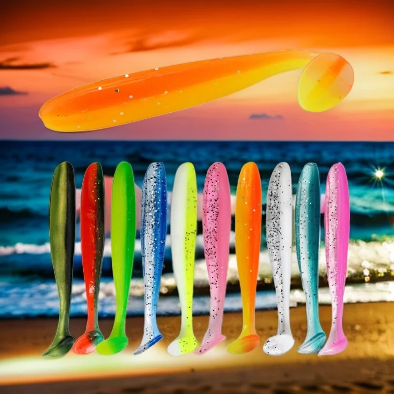 

Soft silicone lures for sea fishing, artificial bait, wobblers, 10 pcs/lot, 5.5cm, 1.2g