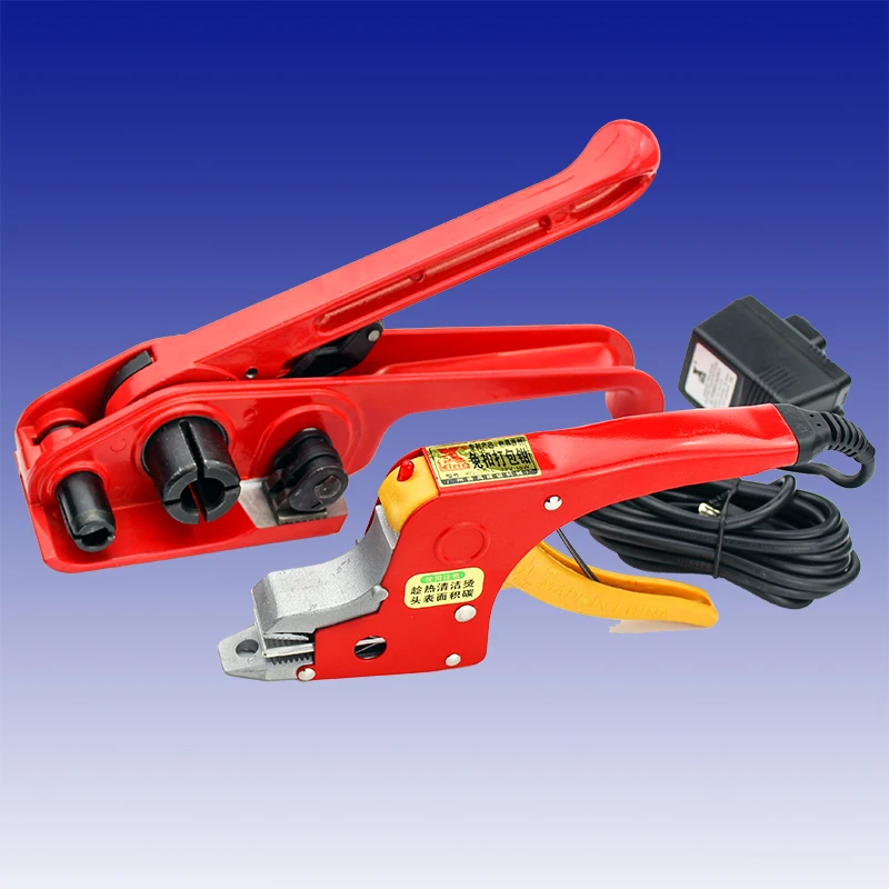 

Hand Held Carton Strapping Machine Manual Strapper Sealless Strapping Tool Tensioner and Electric Hot Straps Welding Banding