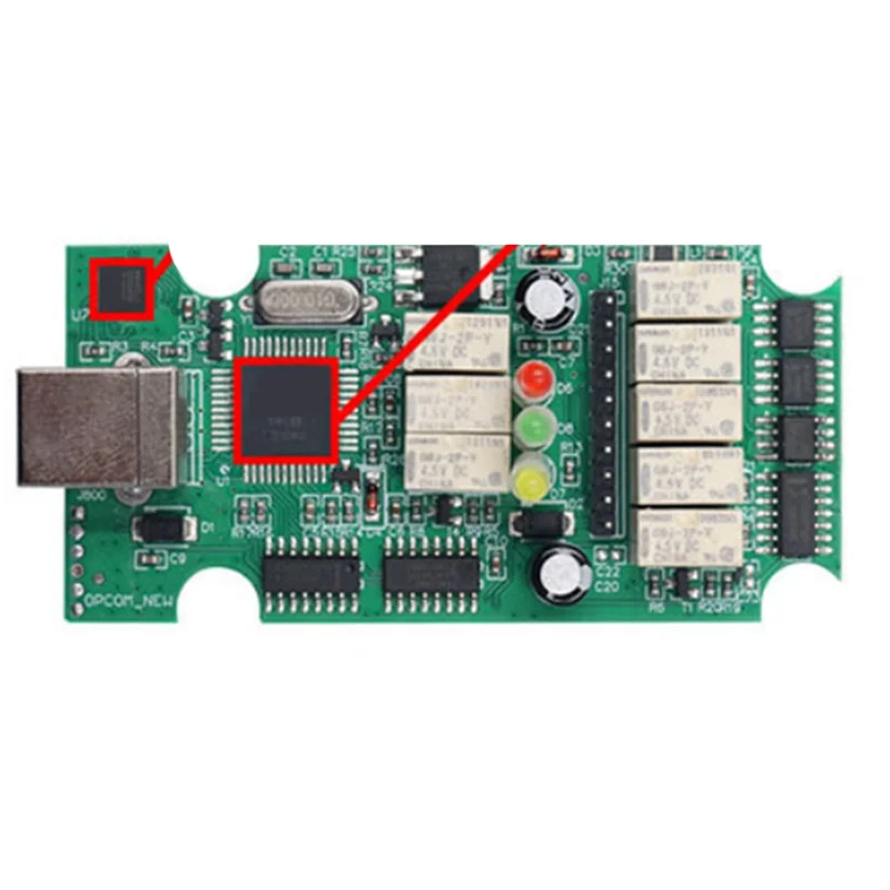 A13F-Opcom V1.70 Lettori di codici per auto Scanner FT232RQ PIC18F458 Chip Can Bus per Opel OBD2 Strumento diagnostico per auto