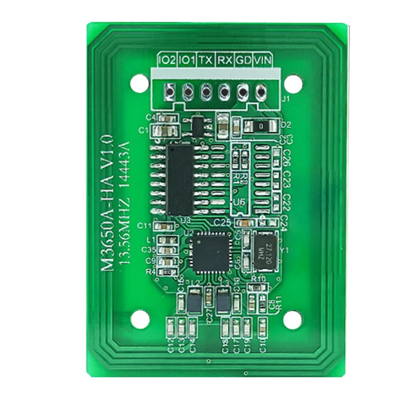 

BNVN-M3650A-HA RFID Reader Writer 13.56Mhz IC Card Reader UART TTL 3.3-5V RFID Tag Reader F08 S50 S70 Card Reader Module
