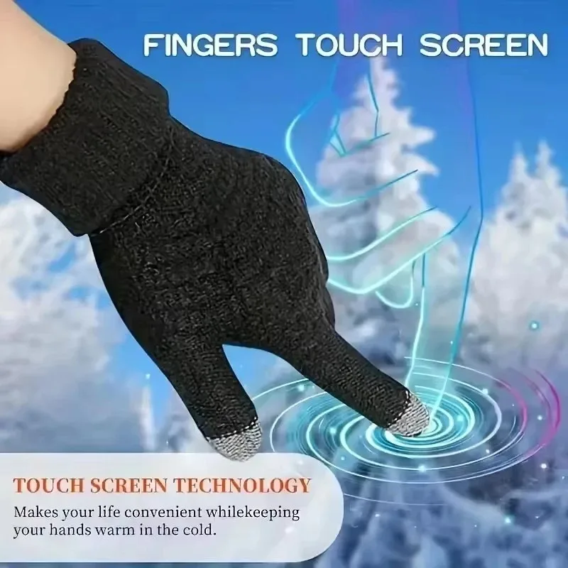 Neue Winter-Outdoor-Skihandschuhe mit Touchscreen-Funktion für Mobiltelefone, Dicke Warme Sport-Handschuhe für Damen und Herren – Detail 2