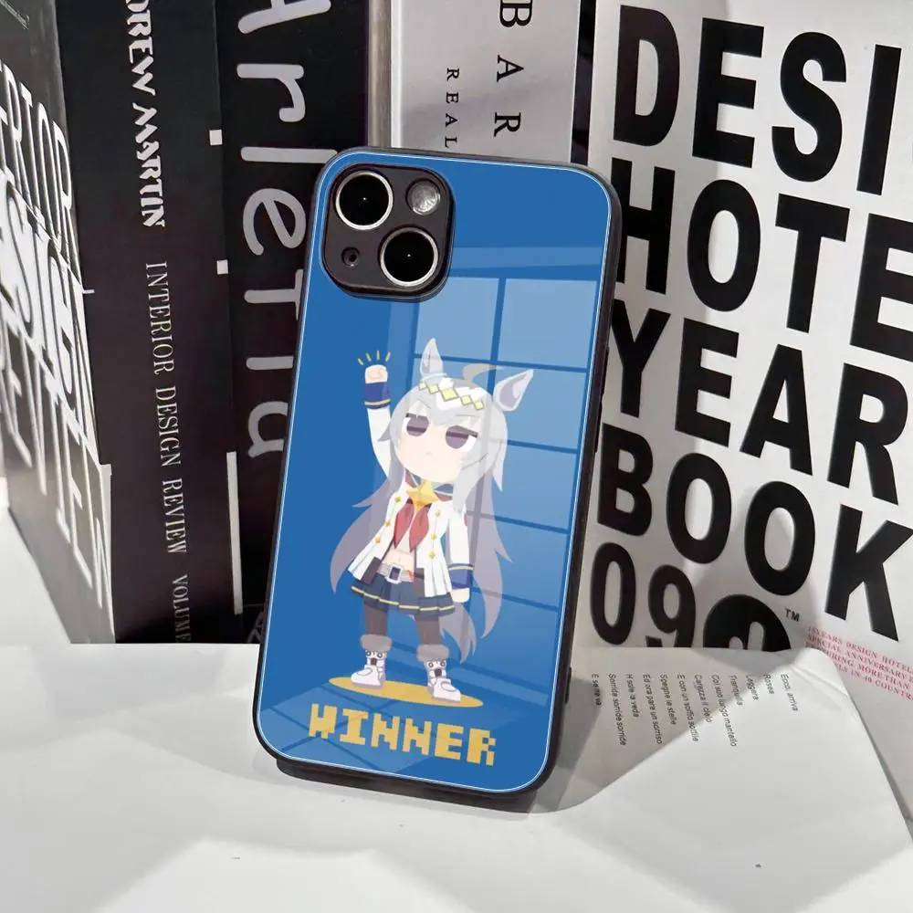 Casing Ponsel Uma Musume Pretty Derby Kaca Tempered UNTUK IPhone 15ProMAX 14 11 12 Pro 15 16 Plus 13 Pro MAX XR XS Cover