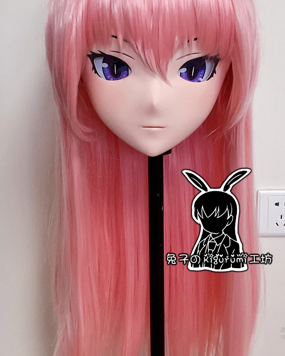 

(RB32914)Customize Lockable Full Head Resin Cartoon Cosplay Japanese Character Anime Role Play Kigurumi Mask With Back Shell