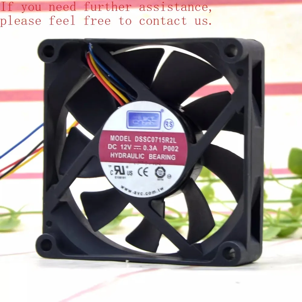 

Для оригинального AVC DSSC0715R2L 12 В 0,3 А 7015 7 см вентилятор процессора ШИМ термостат радиатор