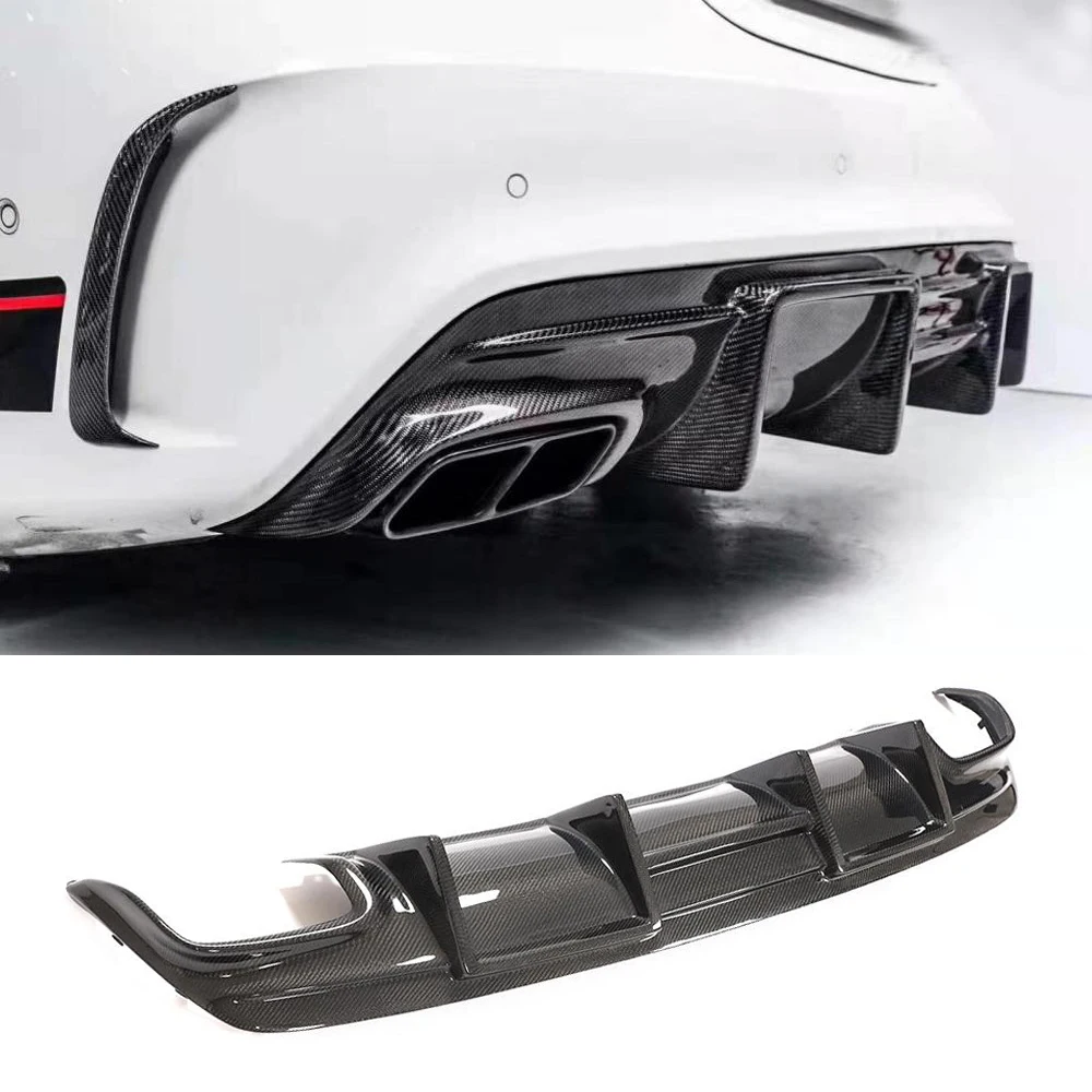 Carbon Fiber FRP Car Rear Bumper Diffuser for Mercedes-Benz CLA Class CLA200 CLA250 CLA260 W117 Sport CLA45 AMG 2016-2019