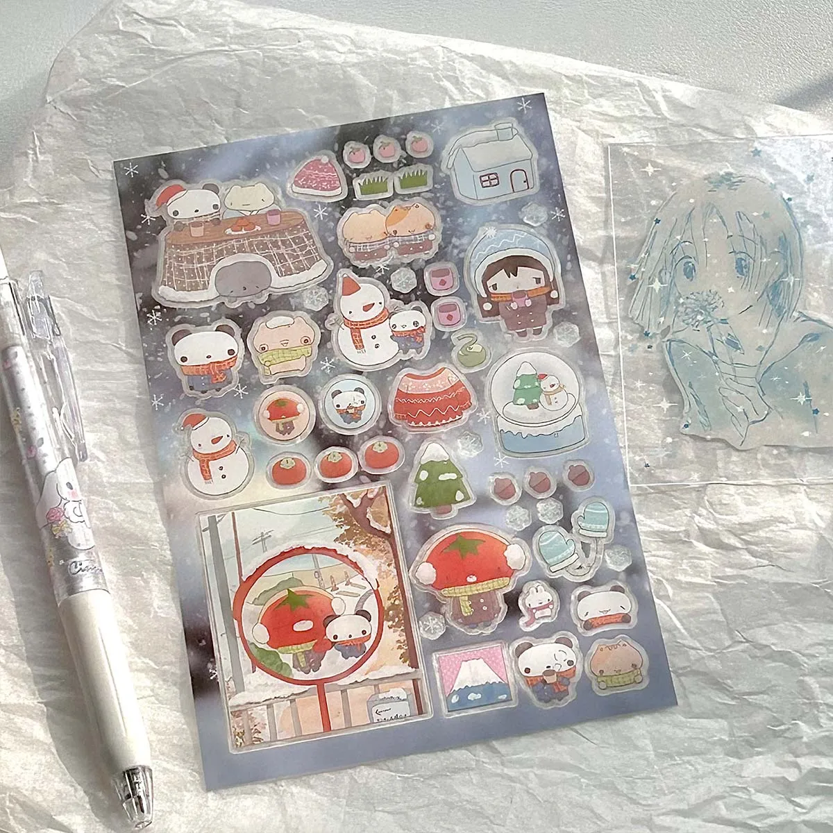 لطيف شخصية الحيوانات الأليفة سكرابوكينغ ملصقات Kawaii ديكو ملصقات لمجلة القرطاسية ملصقات DIY بها بنفسك لوازم الديكور الحرفية #3