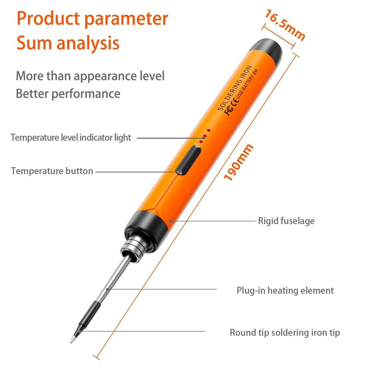 USB Rechargeable Portable Soldering Iron,3 Speed Adjustable Temperature USB Electric Iron Mini Soldering Iron Kit