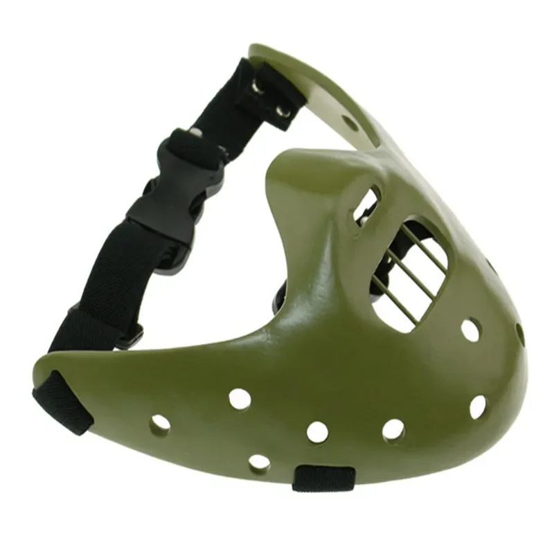 Máscaras de Hannibal Horror Hannibal Lecter el silencio de los corderos mascarada máscara de Halloween aterrador Ogre Cosplay máscara de resina