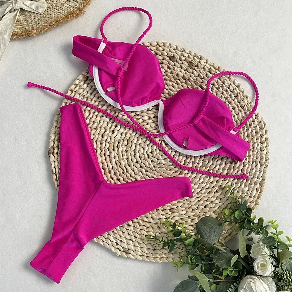 Swimwear for Women Summer Beach Micro Bikini Two-Piece Bikini Swimsuit New Suit Bathing Set Biqini Suit Sexy Solid on Vacation