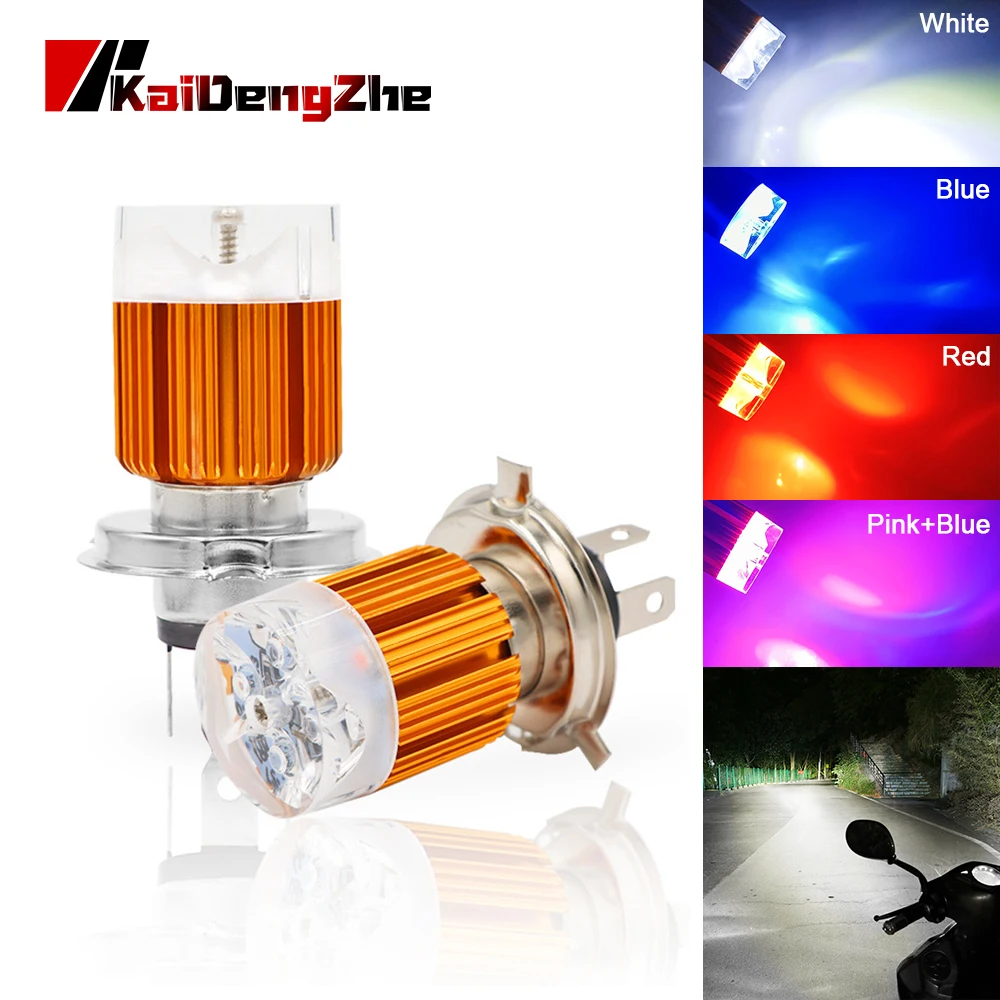 H4 LED MOTORCYCLE HEADLIGHT BA20D Motorcycle signal light bulbs h4 Flashing led motorcycle light bulb Strobe Car headlamp 24v