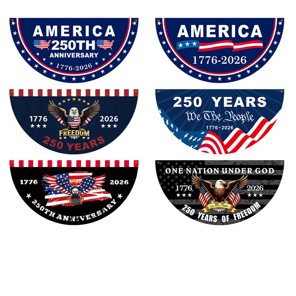 

2026 American Independence Day Party Decor Banner 250th Anniversary Celebration Pendant Happy 4th of July Decors for Home