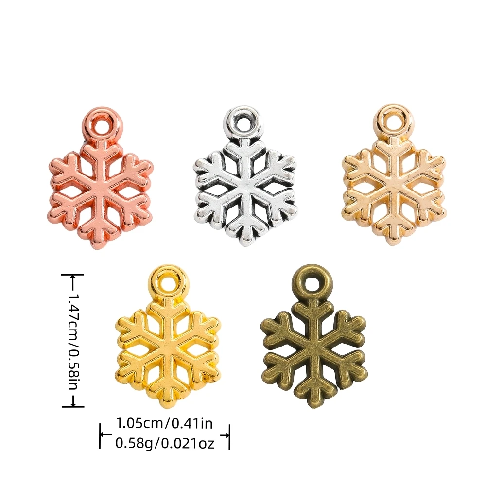 

100pieces (snowflake) vintage zinc alloy charm metal pendant DIY jewelry discovery making accessories2215