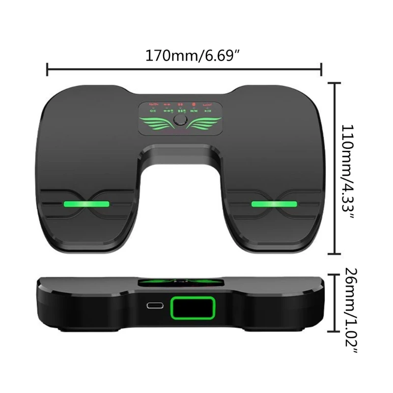 Wireless Page Turners Rechargeable Page Turning Pedal Double Switch Quiet Music Page Turners Support 10 Working Modes