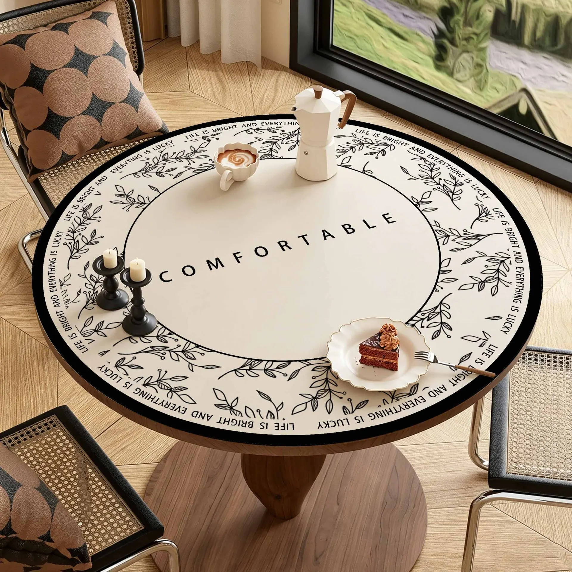 Home Textiles News - PVC Table Cloth Waterproof Slip-Resistant Circular