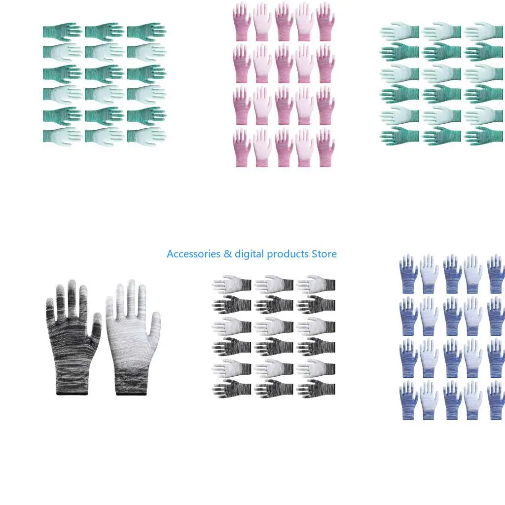 77JD Safety Work Gloves for Unisex Fishing Gardening Latex Coated Gloves Breathable