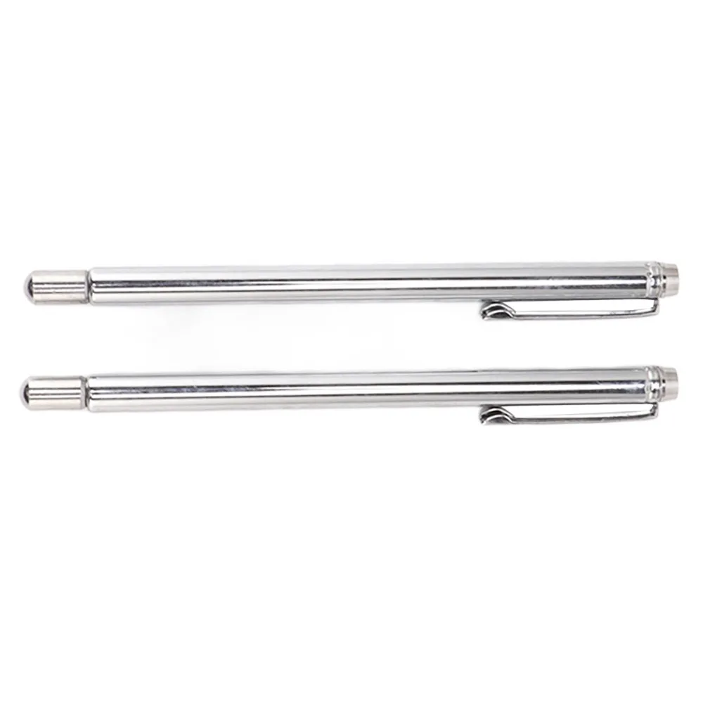 2Pcs Easy Carry Stainless Steel Detection Rod Pen Type Portable Probe Rod Telescopic Testing Stick Repair