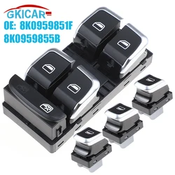 8K0959851F 10 Pins 8K0959855B 4 Pins Power Electric Chrome Window Switch For 2008- 2015 Audi A4 S4 RS5 Allroad B8 Q5 A5