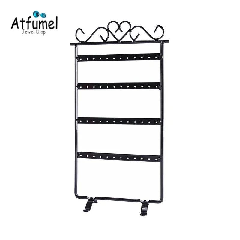 Metal Earrings Display Stand Lady's Room Stud Jewelry Hanging Rack Bracelet Necklace Holder 24 Pairs Earring Organizer Stand