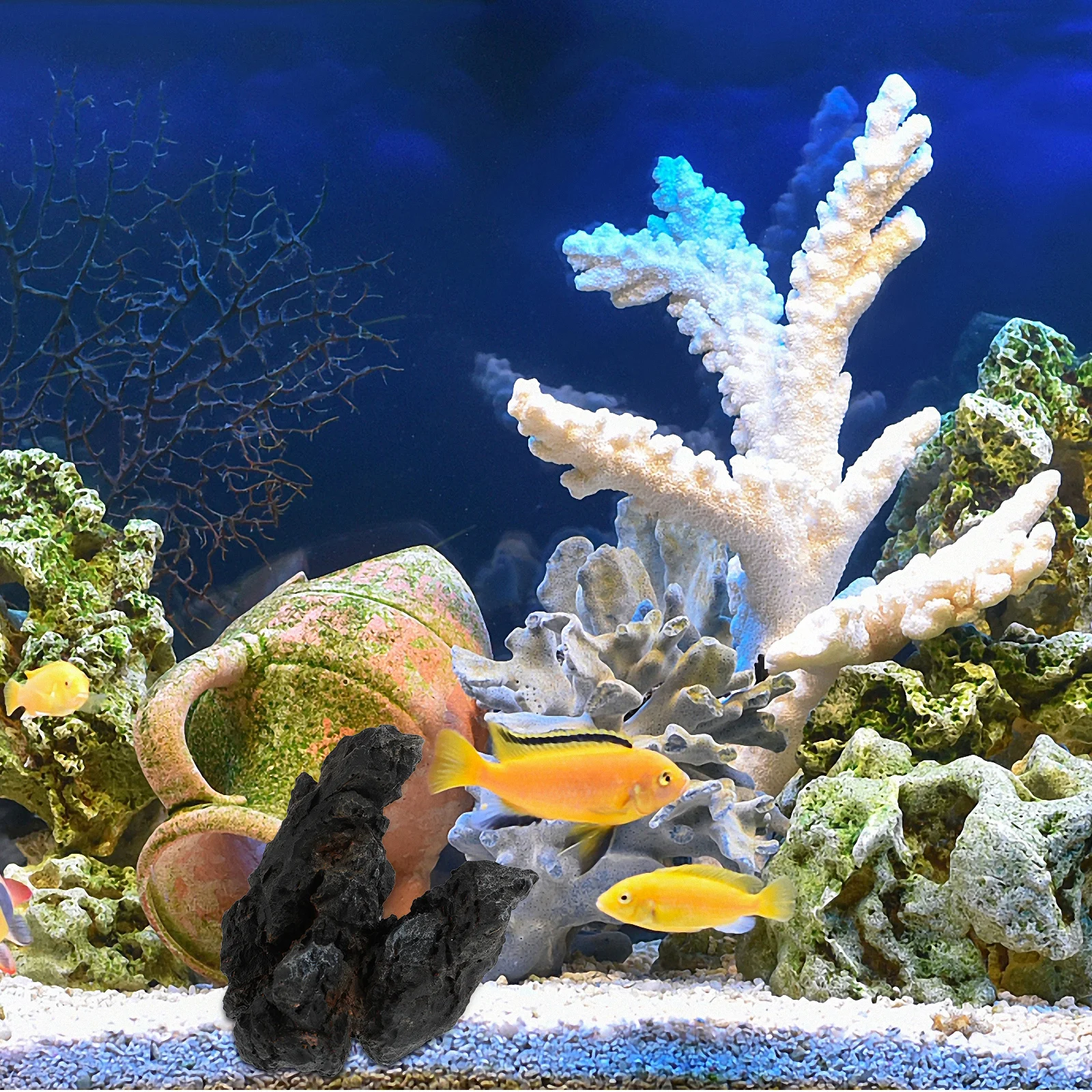 

Aquarium Landscape Simulation Ornaments Fish Tank Decoration Resin Realistic Stone Decor For Fish Tank Terrarium Bonsai