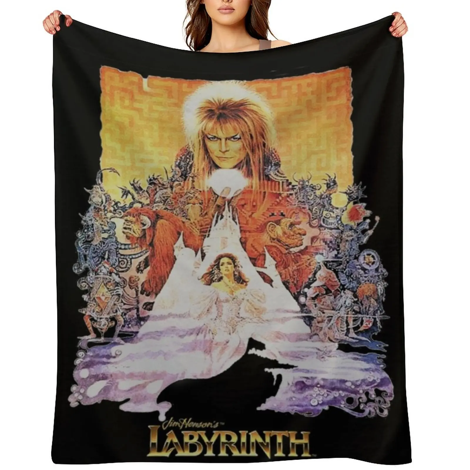 

Labyrinth Classic Throw Blanket anime Tourist blankets and throws Plush Blankets