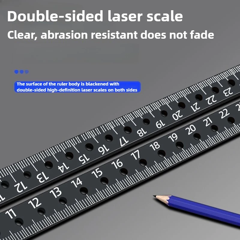 RUR Woodworking 3 In 1 300mm Adjustable Measuring Ruler  45-90 Degree Multi Combination Square Angle Finder Protractor Tools