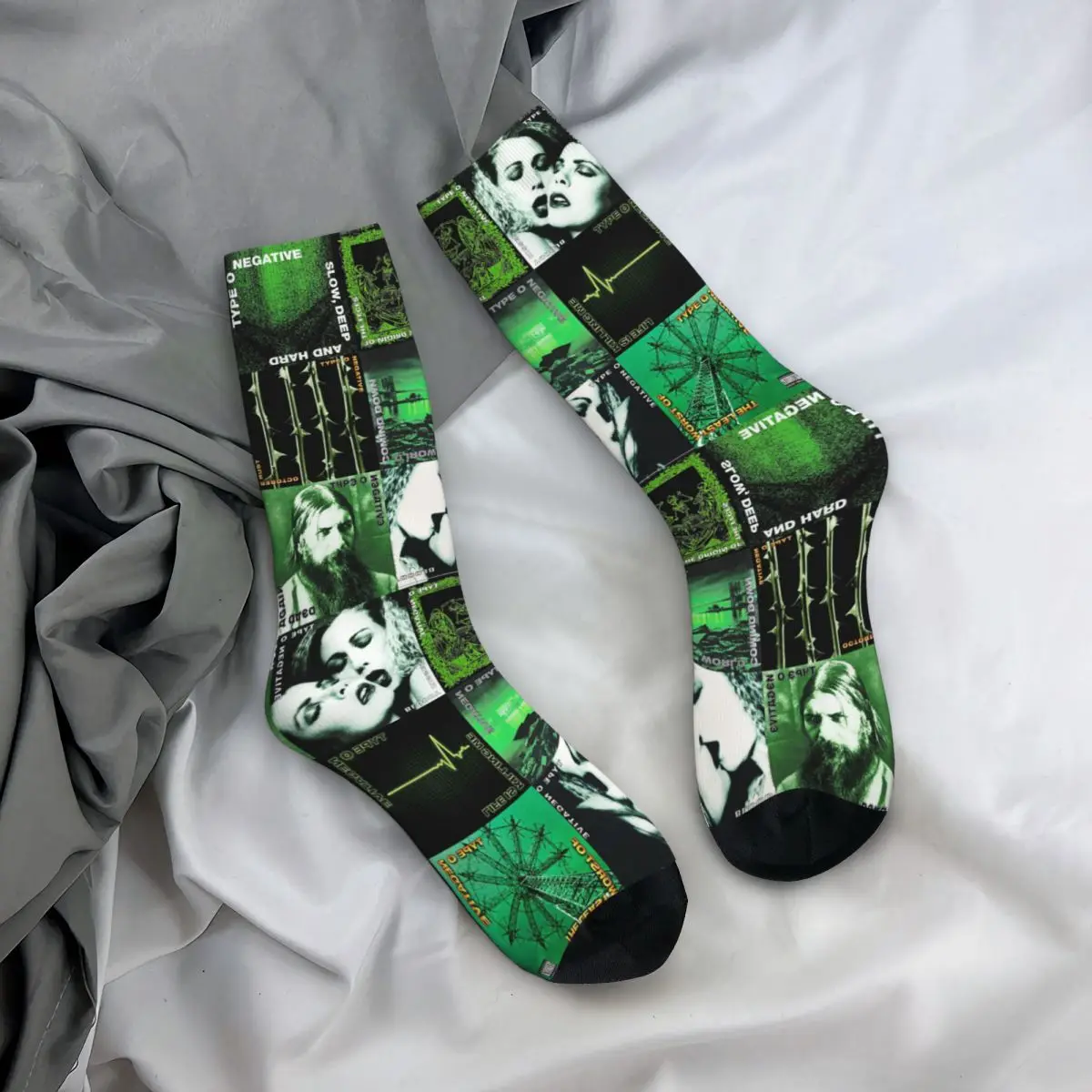 Type O Negative Albums Covers Merch Socks Flexible Skateboard Middle Tube Stockings Super Soft for Unisex Gifts