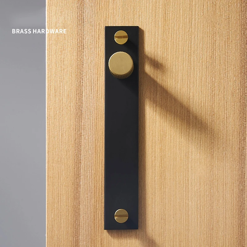 Beicai真鍮製家具ハンドル モダンストライプ プレート付 - Cabinet Handle Pull のレビューと価格