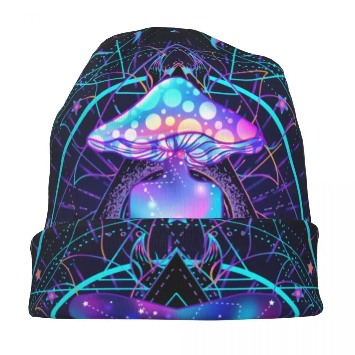 Psychedelic Magic Mushrooms Caps Casual Adult Outdoor Skullies Beanies Hats Spring Warm Dual-use Bonnet Knitted Hat