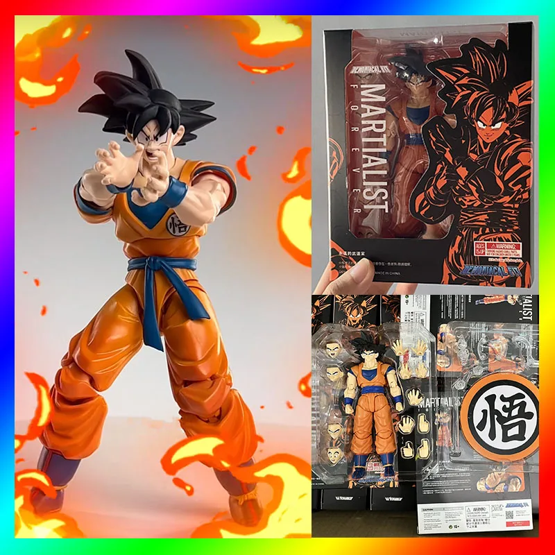 14.5cm Anime Dragon Ball Demoniacal Fit Shf The Eternal Martial Taoist Action Figure Son Goku 3.0 Figures Model Statue Gift Toy