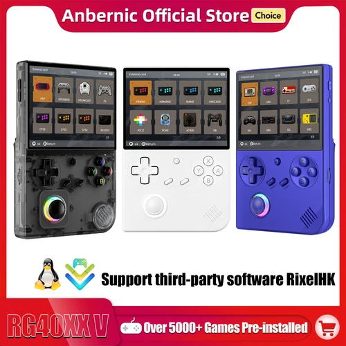 ANBERNIC RG 40XXV 64 Bit Linux consola de juegos portátil Retro pantalla IPS de 4,0 pulgadas compatible con 5G WiFi Bluetooth HD-Out RG40XXV con aplicación