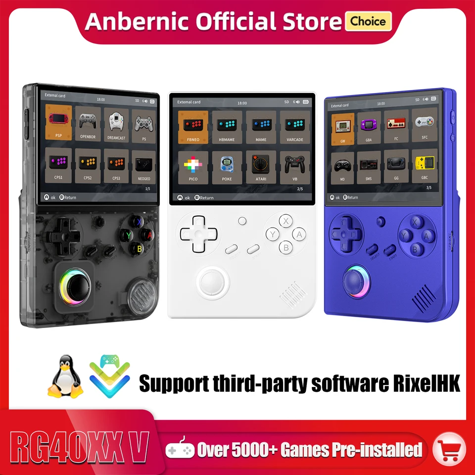ANBERNIC RG 40XXV 64 Bit Linux Retro Handheld Game Console 4.0