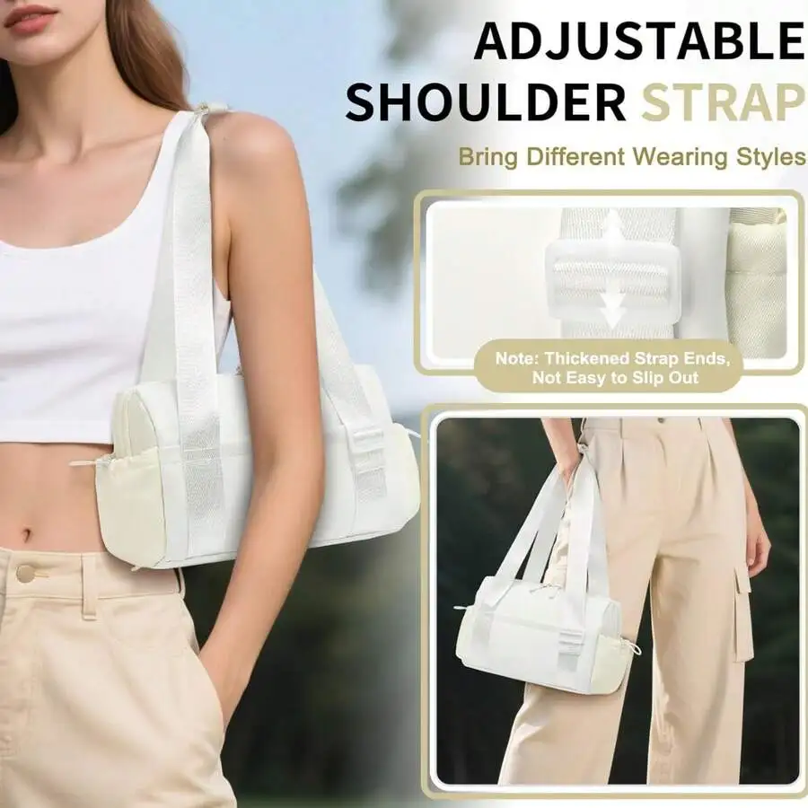 Adjustable Shoulder Strap Mini Gym Bag For Women Waterproof Travel Duffle With Wet Compartment