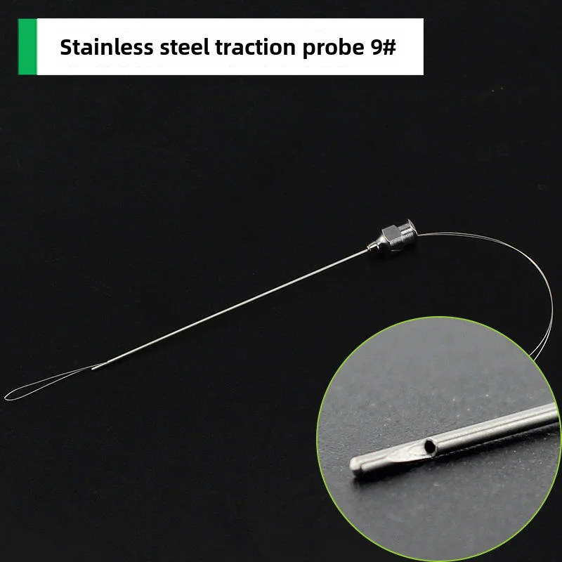 Titanium Alloy Eye Instrument Lacrimal Duct Probe With Hole Irrigation Probe Double-headed Microsurgical Probe