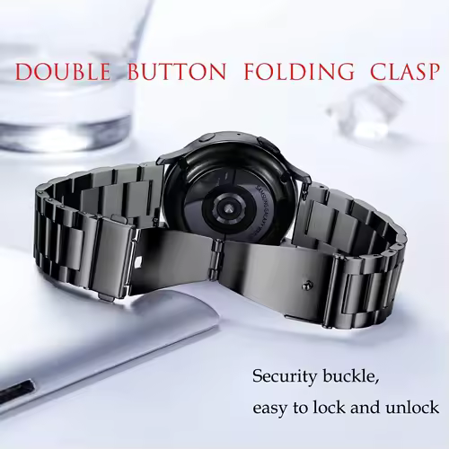 18mm 22mm 20mm Watch Band For Samsung Galaxy Watch 7/6/5/4/3 S3 Active2 Huawei Watch GT 6 Pro GT5 GT4 GT3 2 Stainless Steel Band - Image 3