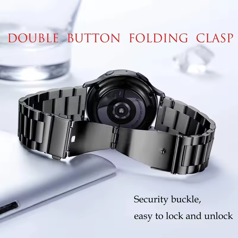 18mm 22mm 20mm Watch Band For Samsung Galaxy Watch 7/6/5/4/3 S3 Active2 Huawei Watch GT 6 Pro GT5 GT4 GT3 2 Stainless Steel Band - Image 3