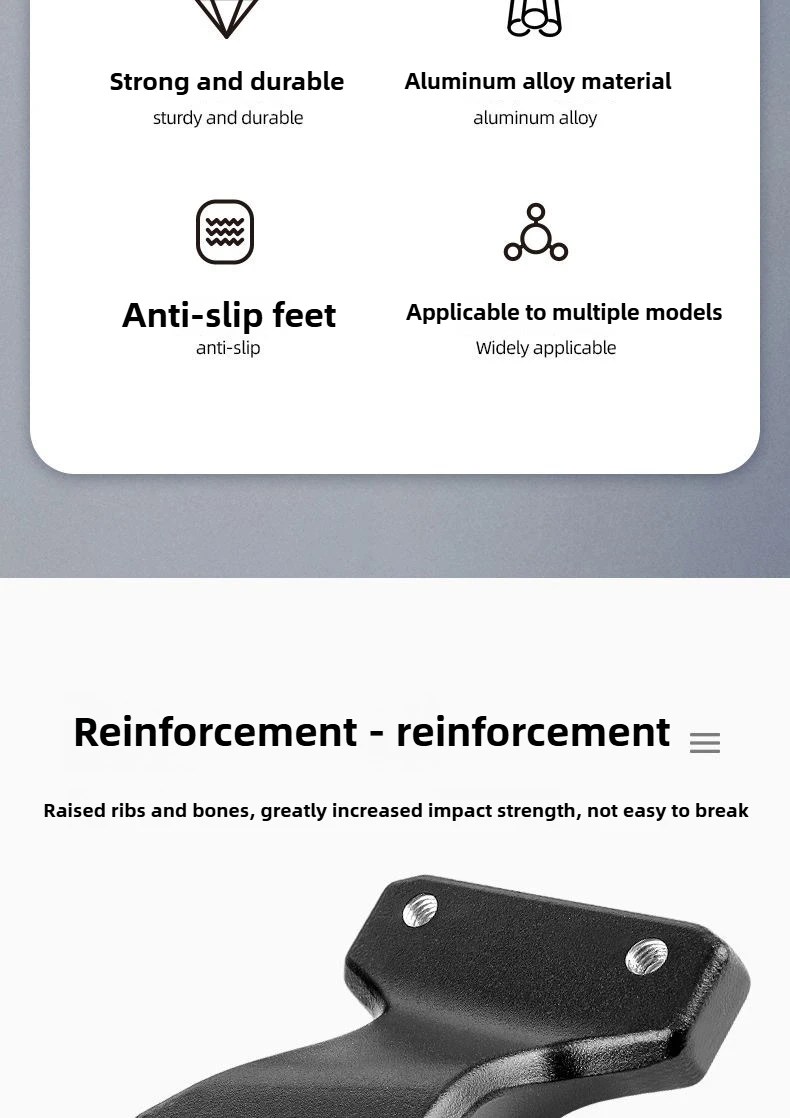 24-29 Zoll verstellbarer Fahrradständer aus Aluminiumlegierung MTB/Faltrad/Schnee/Elektrofahrzeug Fahrradseite Fußstütze Rackunterstützung – Detail 3