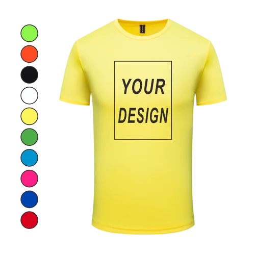 Imagen 1 del producto Camiseta de secado rápido con logotipo personalizado, Top deportivo transpirable, bordado, Logo personalizado, camiseta de actividad del equipo, patrón de impresión 2025