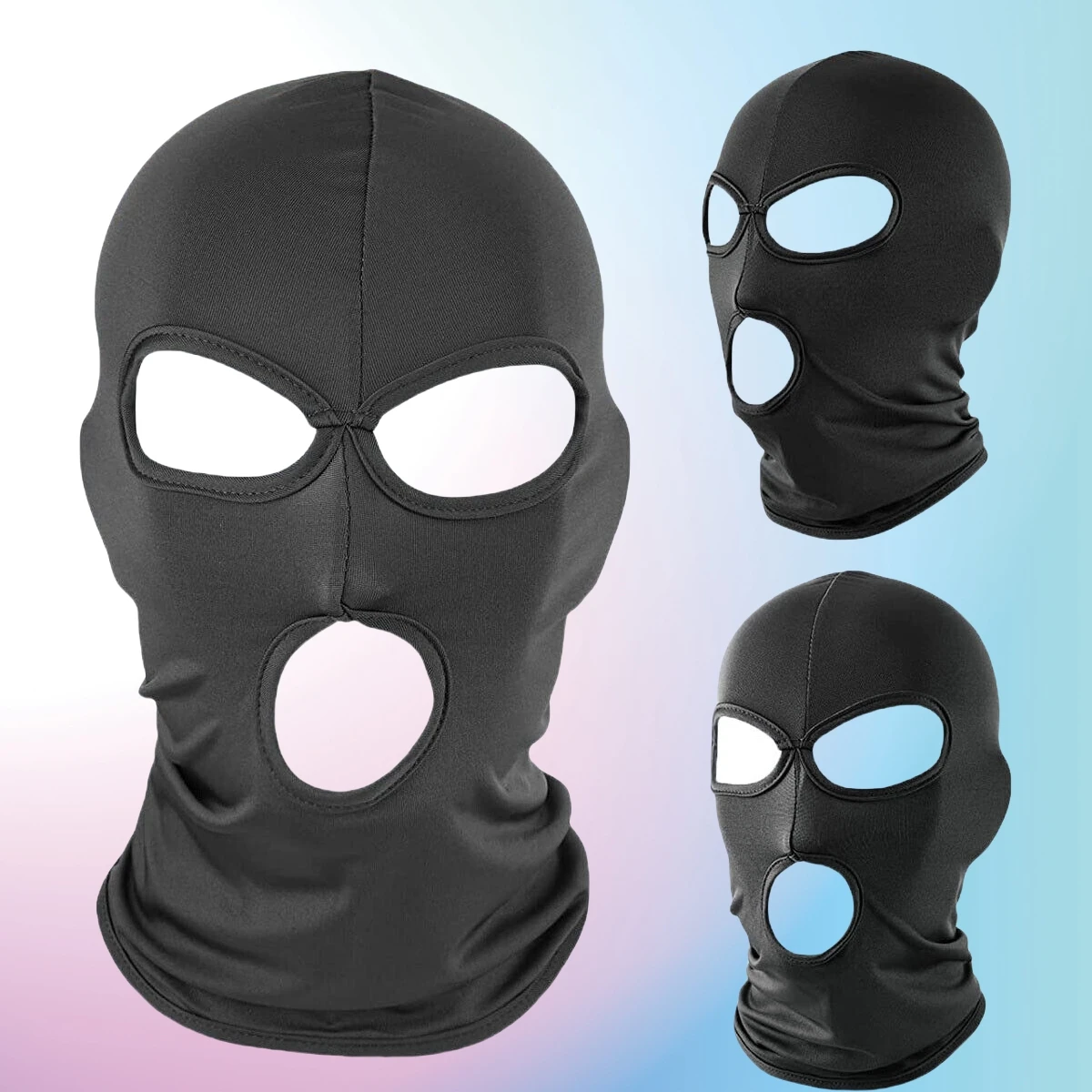 3 Hole Balaclava Full Face Cover Halloween Cosplay Bad Men Mask Ski Balaclava Summer Outdoor Sport Face Cover for Outdoor Sports