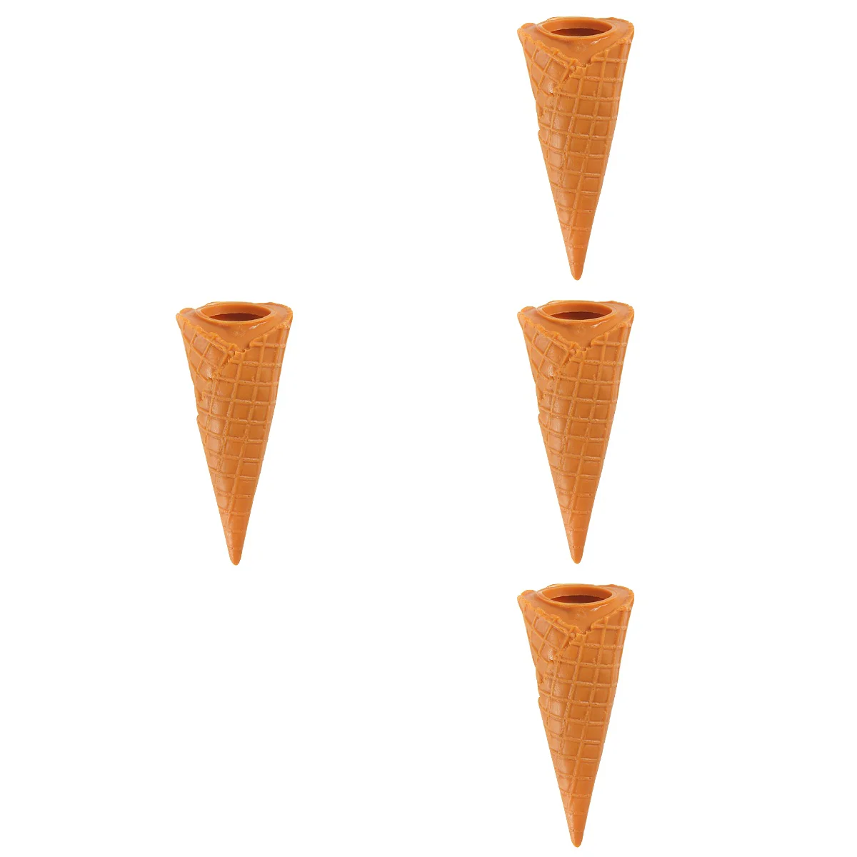 

4pcs Simulated Ice Cream Cone Base Pretend Food Model Fake Food Model Food Decoration Birthday Party table Decoration