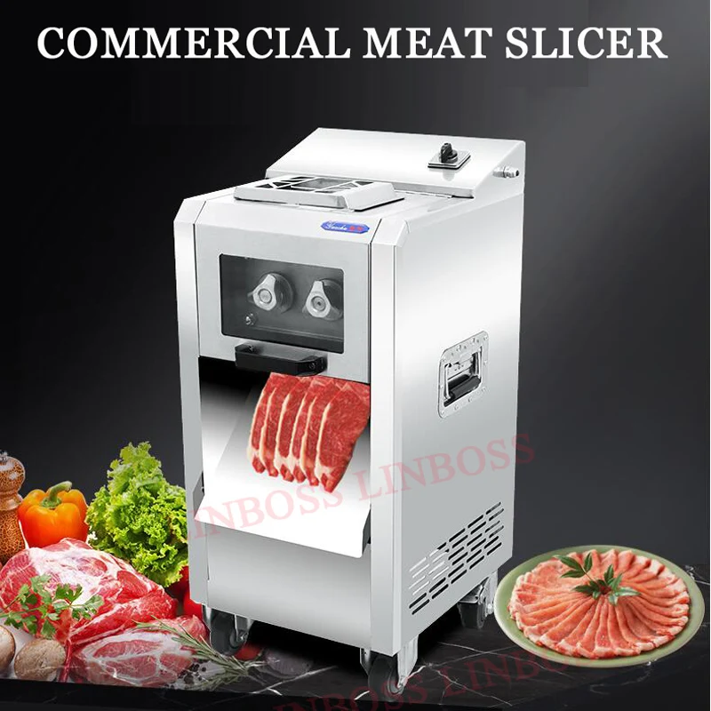 Powerful 2200W Meat Slicer Machine Commercial Pork Shredding Slicing Dicer Machine 220V/110V Meat Cutter