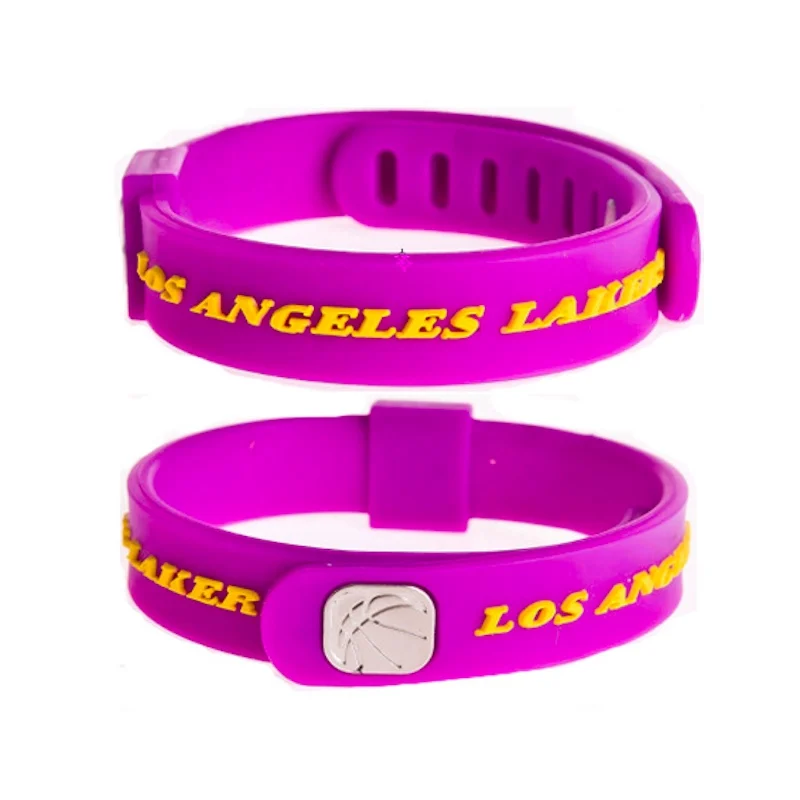 Basketball Sport Silicone Bangle Bracelet Wristband Adjustable Size Wholesale