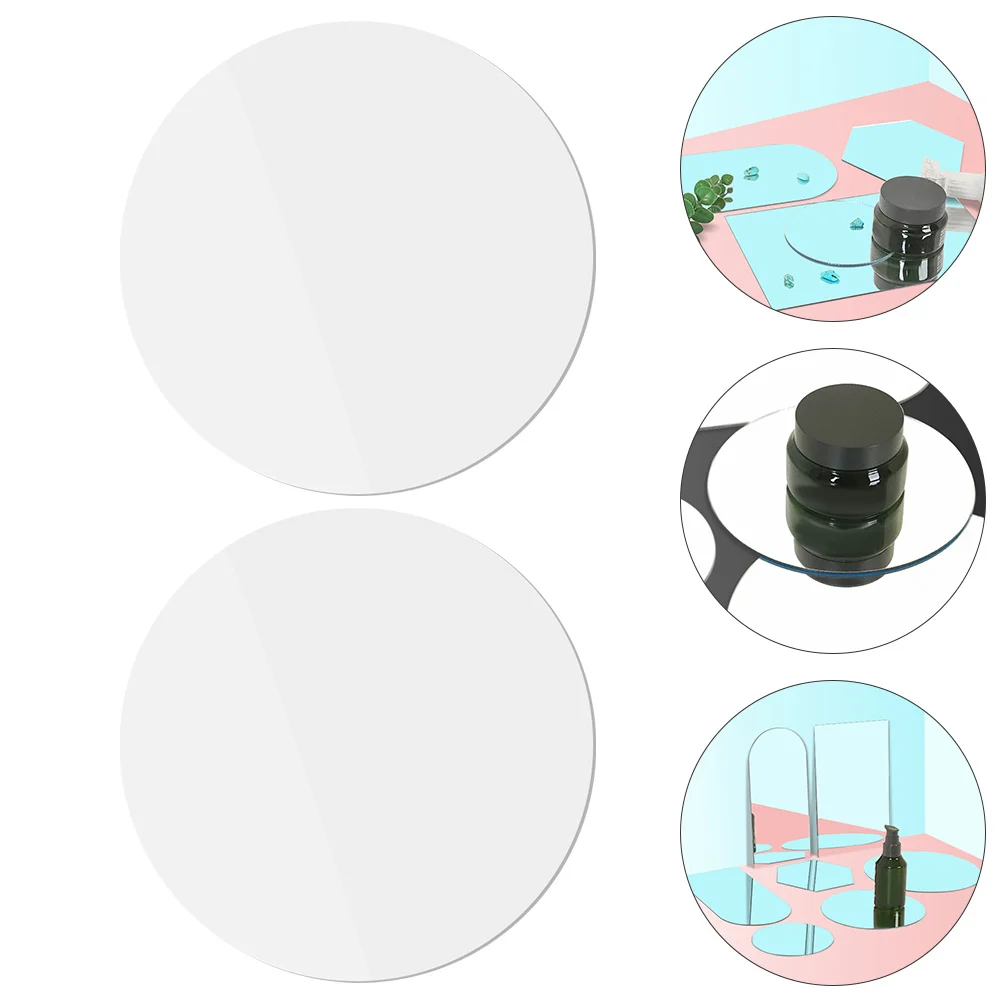 

2Pcs Acrylic Mirror Props Practical Photo Props for Product Photography Compact Size Easy to Carry and Use Prop Mirrors