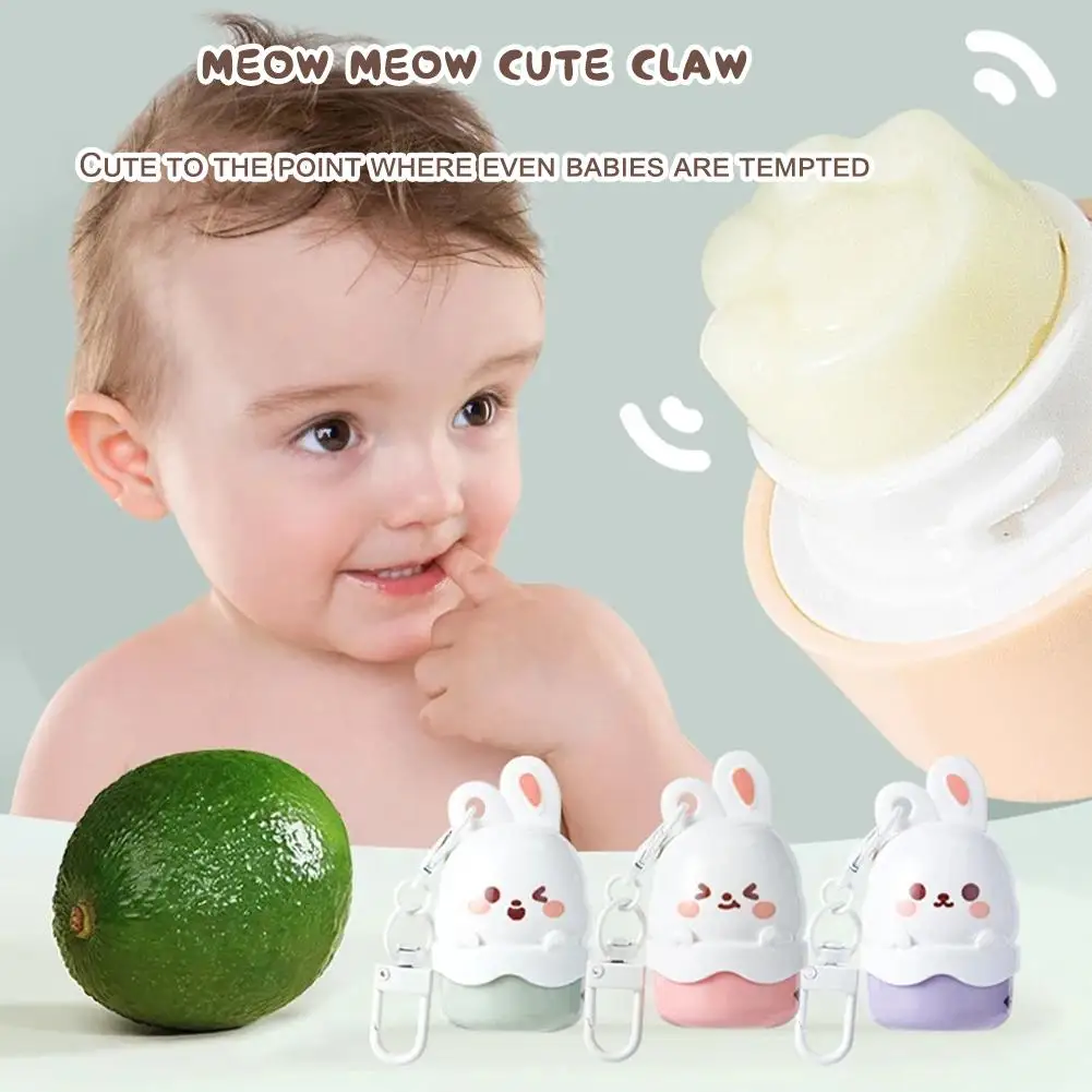 Cute Little Bunny Lip Balm Deep Moisturizing Refreshing Fruity Lip Base Makeup Nourishing Lip Care Long Lasting Brighten Lips