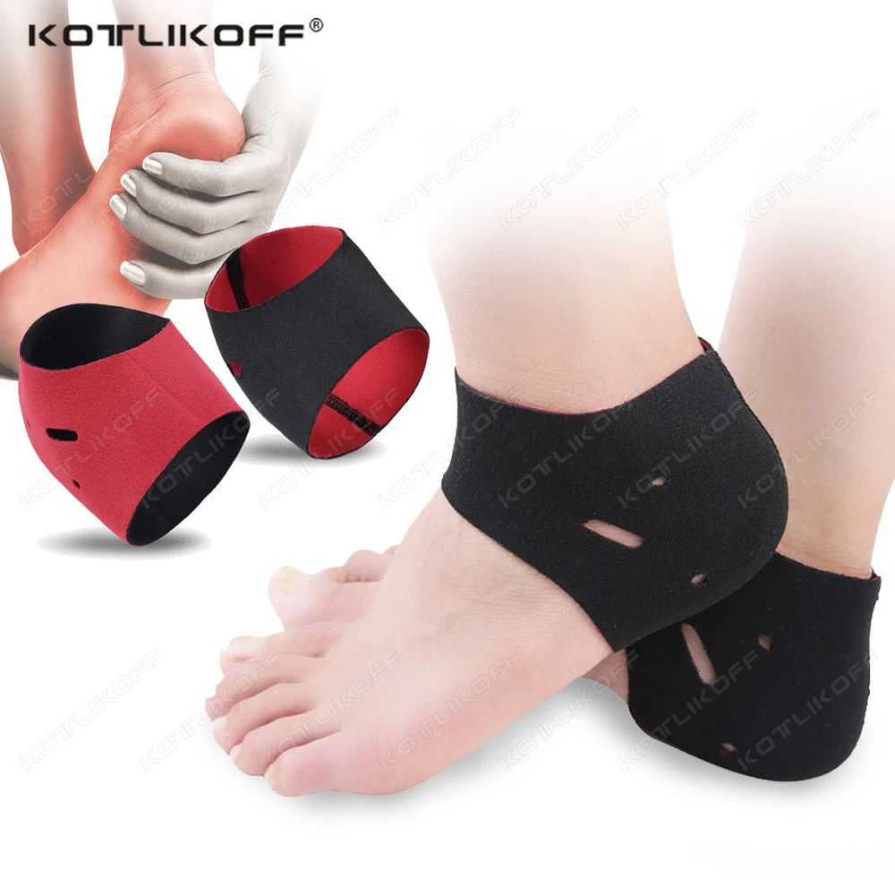 Plantarfasziitis Fersensocken Anti-Riss-elastisches Tuch für Achillessehnenentzündung Schwielen Einlegesohle Rissige Füße Schmerzlinderung Fersenpolster