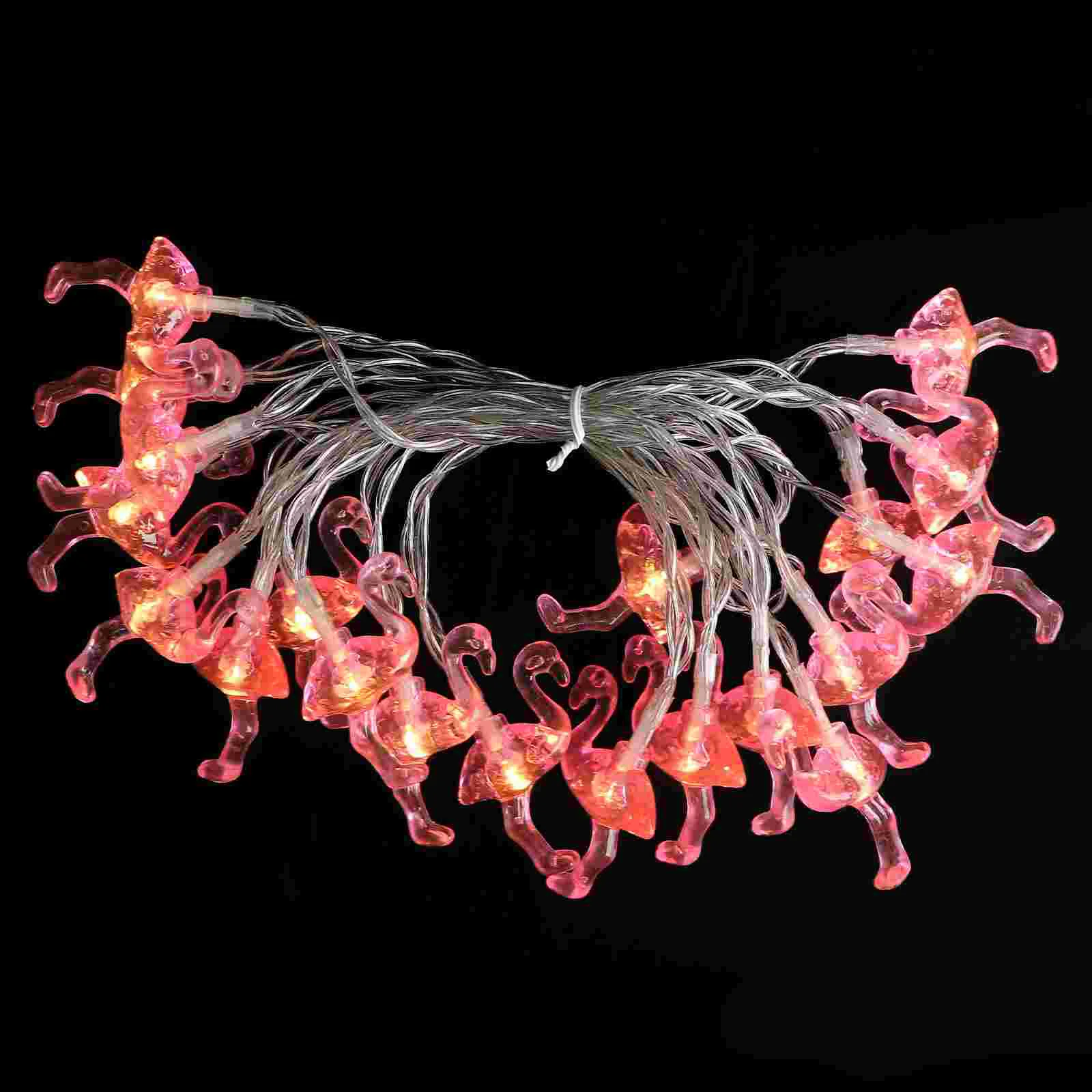 

3 Meters 20 Bulbs Flamingo String Lights Exquisite Holiday Decoration Lights Box String Lights(Pink)